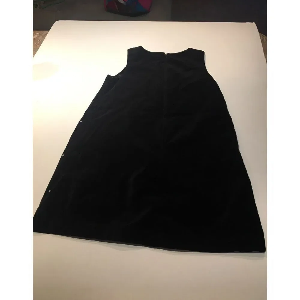 The Children’s Place Black Velvet Dress with Rhinestone Size 10